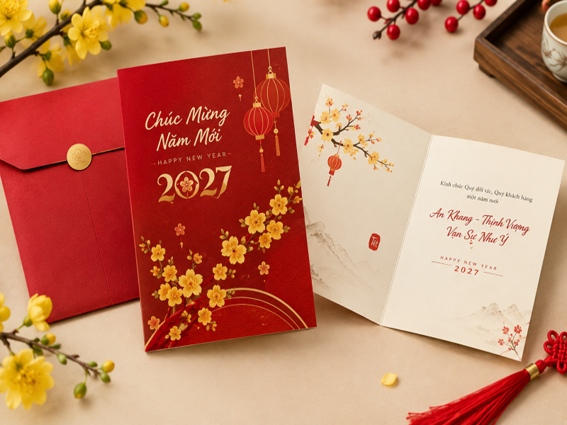 In thiệp chúc mừng năm mới 2027