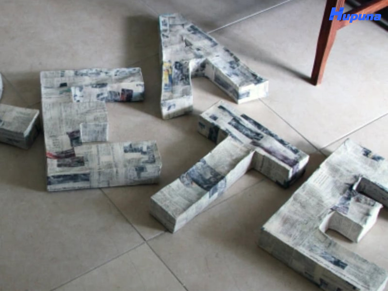 Làm chữ cái 3D trang trí bằng bìa cứng