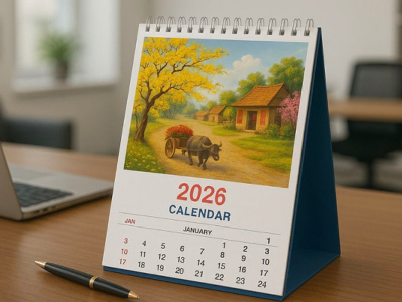 Nên đặt in lịch tết vào thời điểm nào trong năm 2026