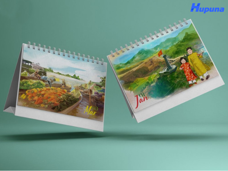 Xưởng in lịch Tết 2026 Hupuna có quy trình chuyên nghiệp