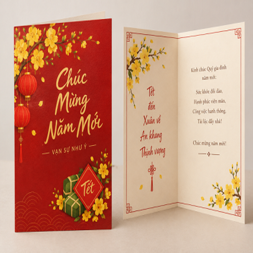 Thiệp chúc mừng năm mới mẫu 3