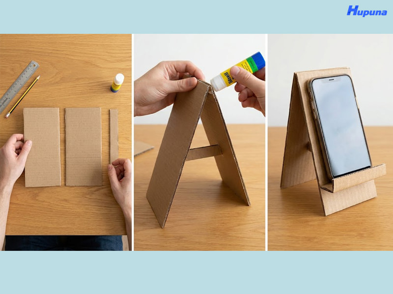 Cách làm giá đỡ điện thoại bằng giấy carton chữ A