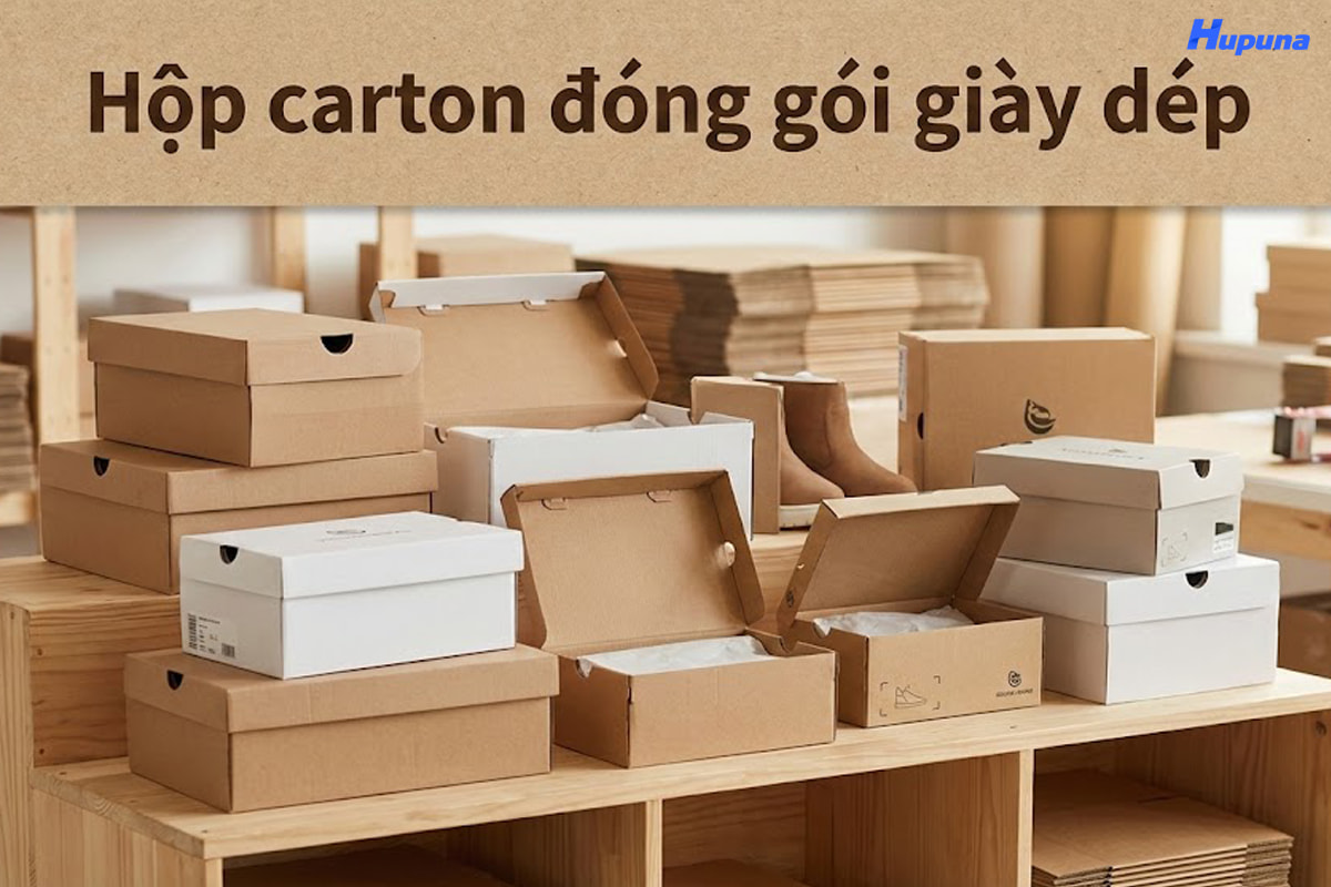 Hộp carton đóng gói giày dép