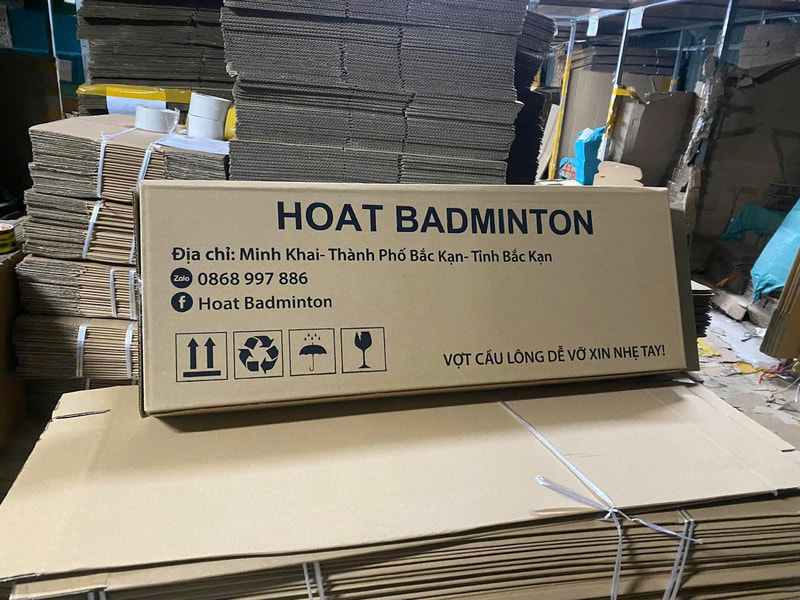Hộp carton đựng vợt cầu lông in flexo