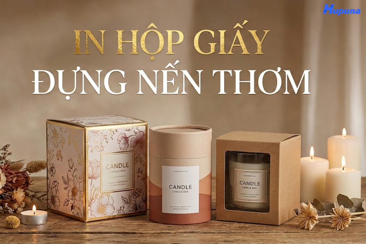 In hộp giấy dựng nến thơm