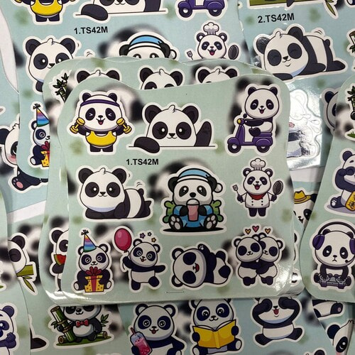 Mẫu 6 sticker gấu trúc