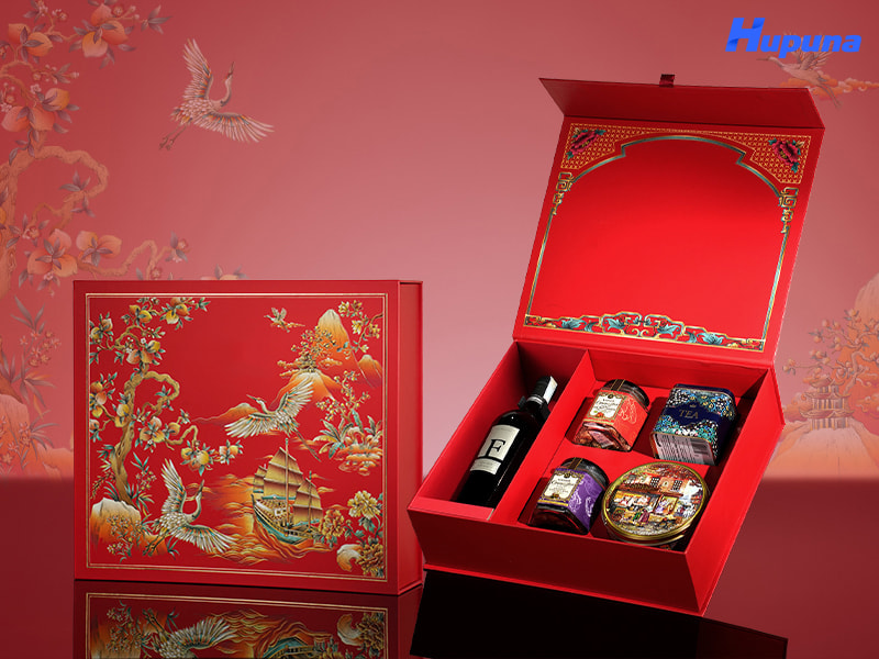 Cấu tạo hộp quà Tết nắp nam châm
