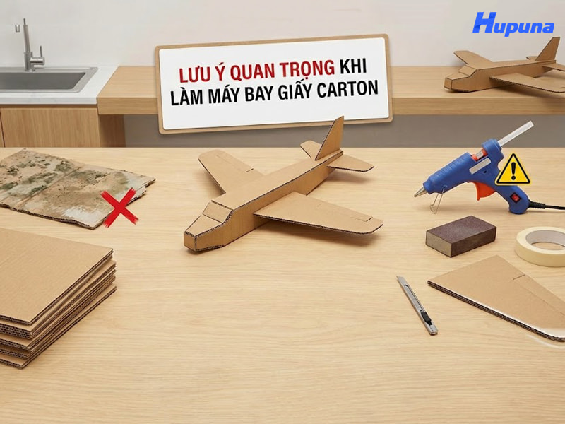 Lưu ý quan trọng khi làm máy bay bằng giấy carton