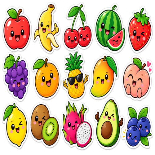 Sticker hoa quả