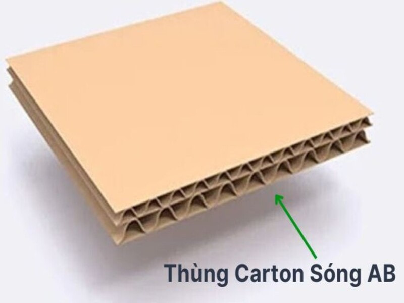 Thùng carton 5 lớp sóng AB là gì? Cấu trúc sóng đôi siêu chịu lực