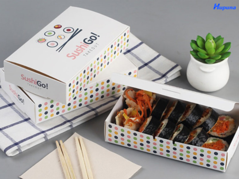 Chất liệu giấy sử dụng để in hộp đựng sushi kimbap