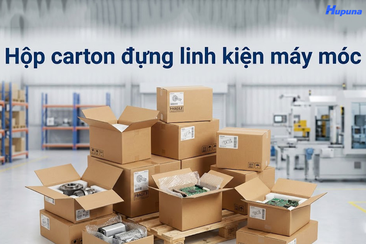Hộp carton đựng linh kiện máy móc