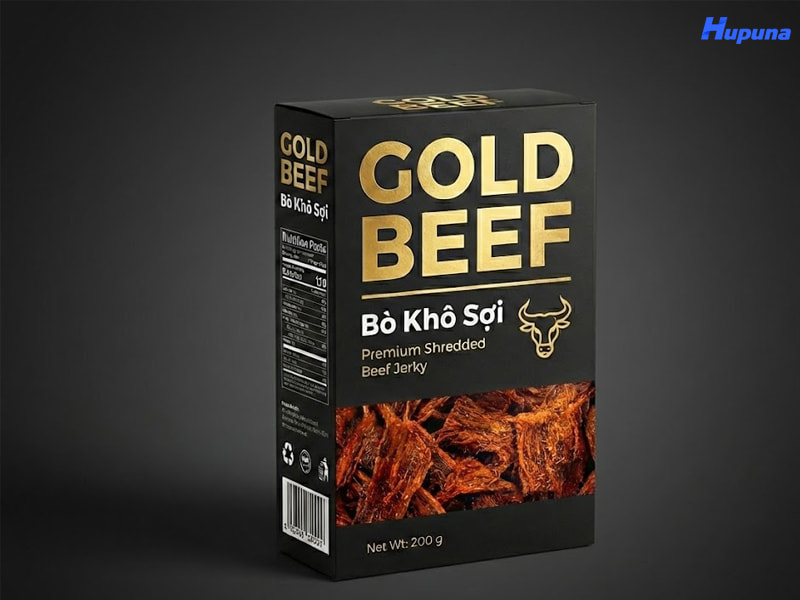 Hộp đựng bò khô Sợi Gold Beef