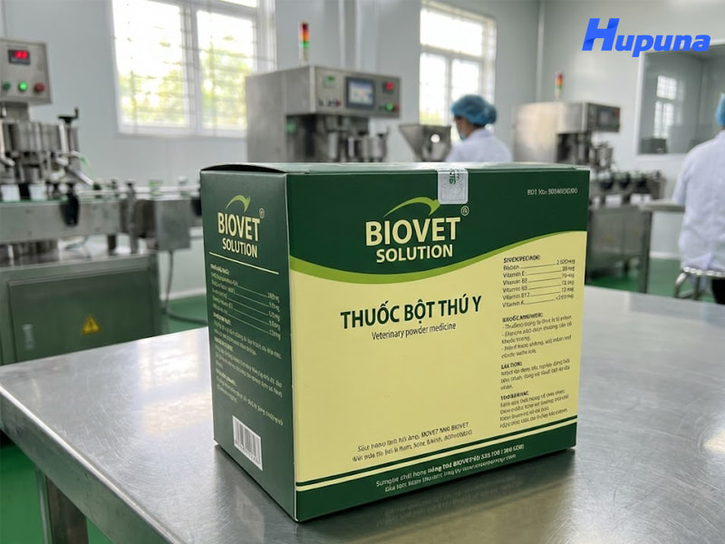Hộp đựng thuốc thú y của thương hiệu BIOVET SOLUTION