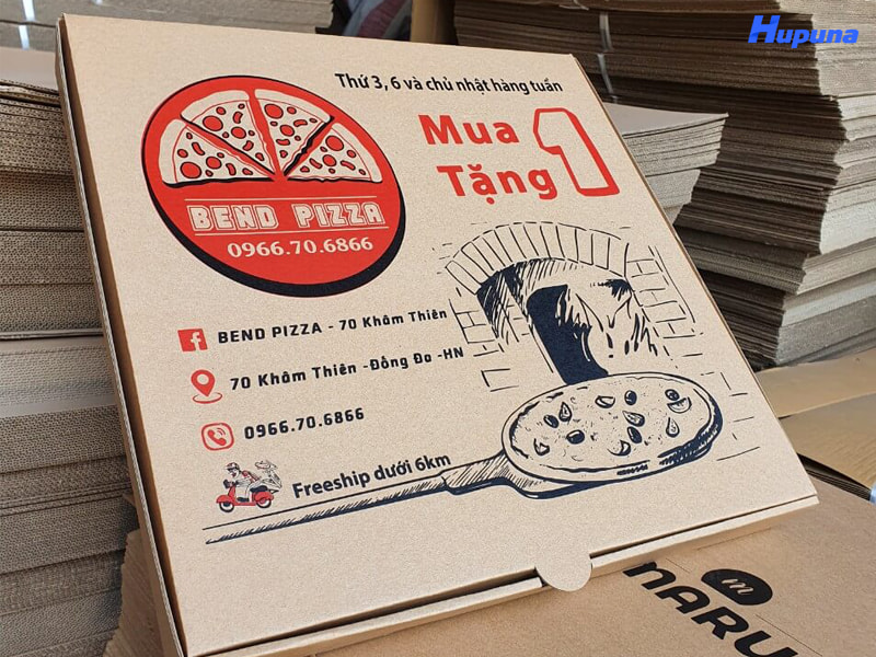 Hộp giấy đựng bánh pizza do Hupuna sản xuất