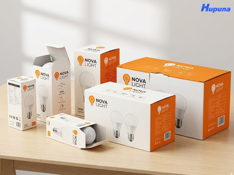 Hộp giấy đựng bóng đèn của hãng NOVA LIGHT