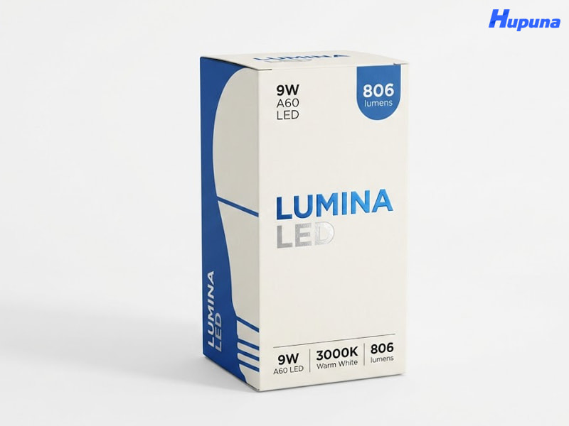 Hộp giấy đựng bóng đèn của thương hiệu LUMINA LED