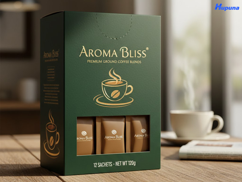Hộp giấy đựng cà phê Aroma Bliss do Hupuna sản xuất