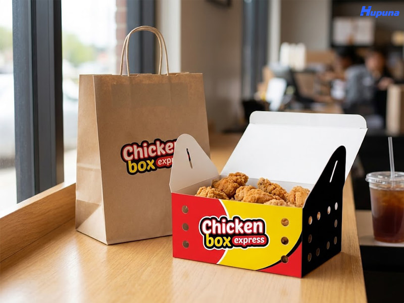 Hộp giấy đựng gà rán Chicken Box Express