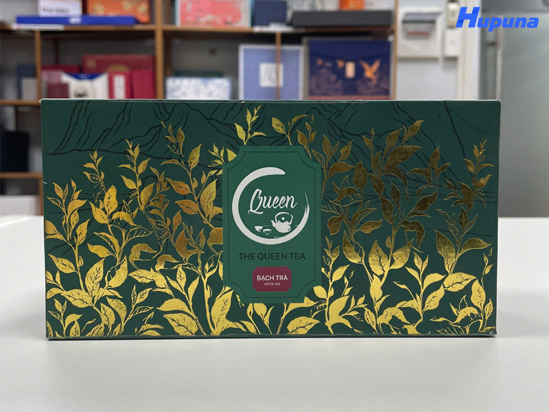 Hộp giấy đựng trà của thương hiệu Queen