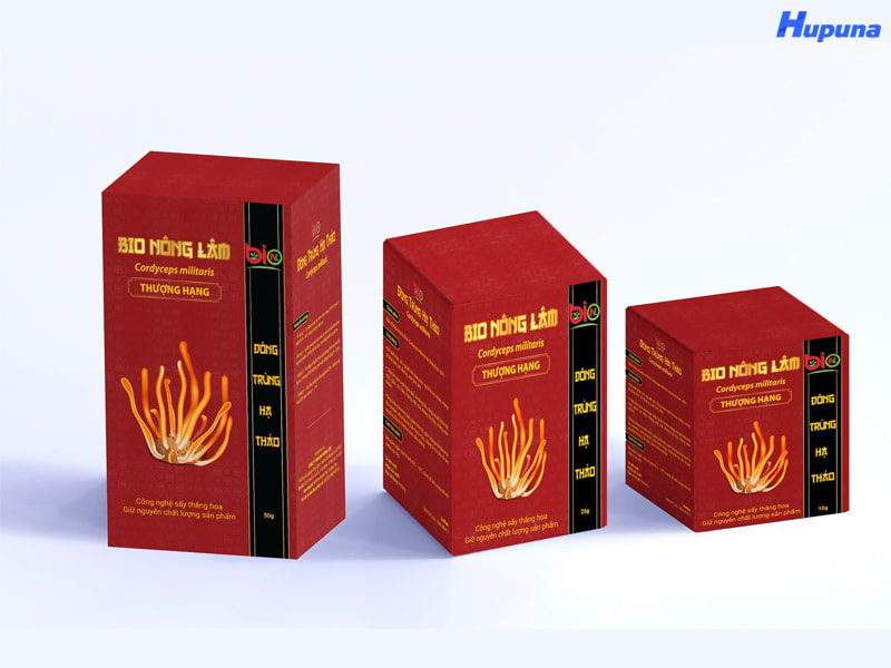 In hộp giấy mềm đựng đông trùng hạ thảo