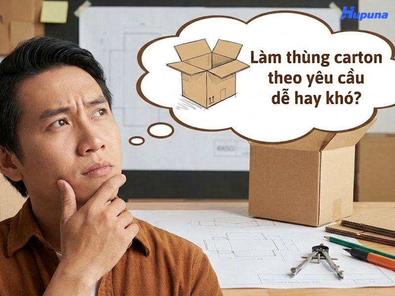 Hupuna giải đáp câu hỏi làm thùng carton theo yêu cầu dễ hay khó
