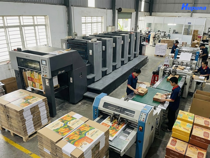Hupuna là xưởng in hộp giấy đựng cơm cháy