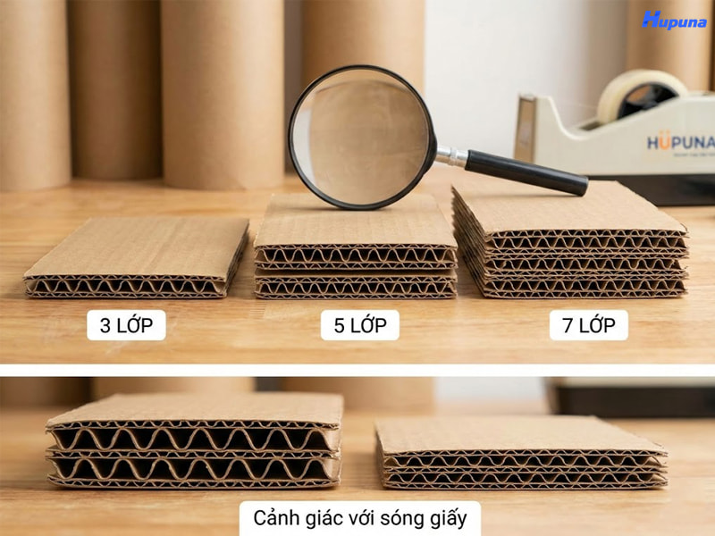 Hupuna mách bạn cách phân biệt các loại thùng carton bằng số lớp