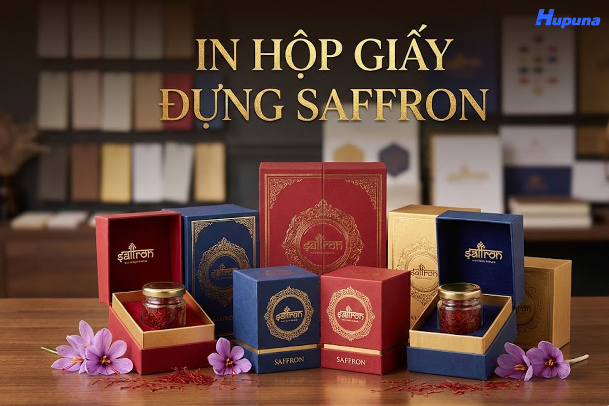 In hộp giấy đựng Saffron