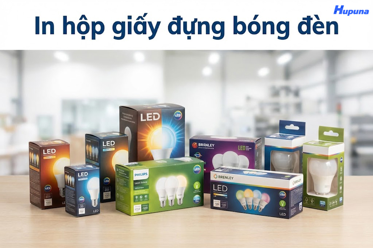 In hộp giấy đựng bóng đèn