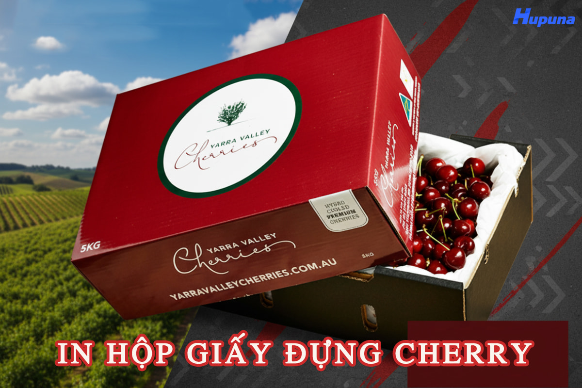 In hộp giấy đựng cherry