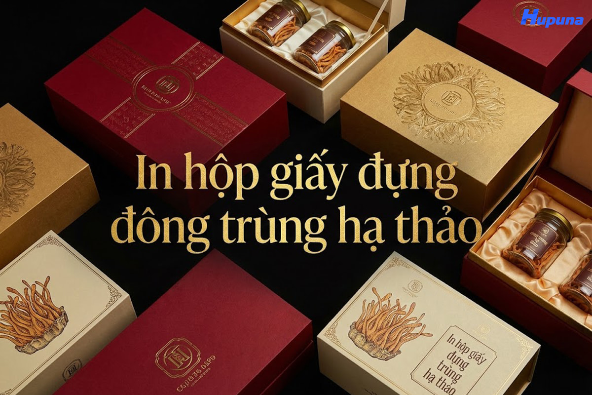 In hộp giấy đựng đông trùng hạ thảo