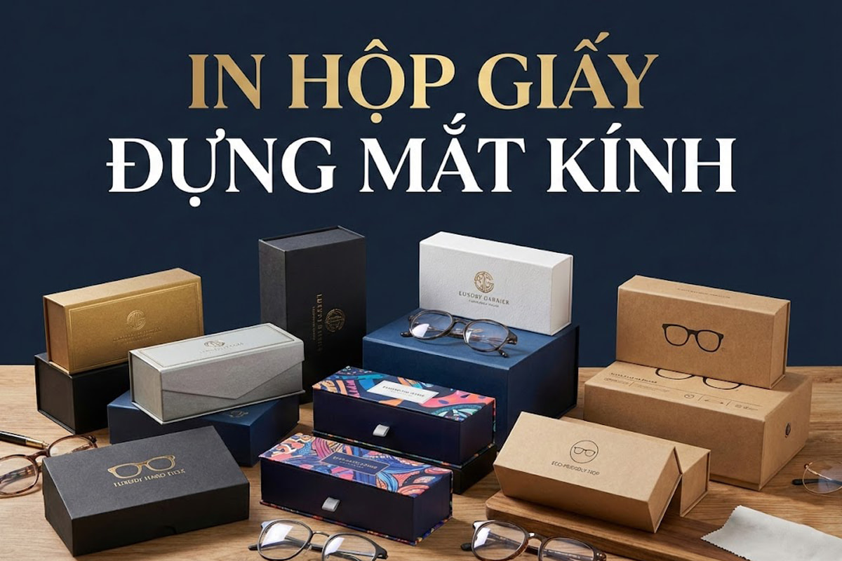 In hộp giấy đựng mắt kính