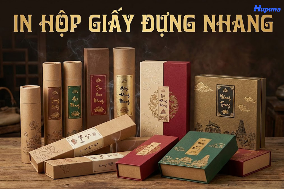 In hộp giấy đựng nhang