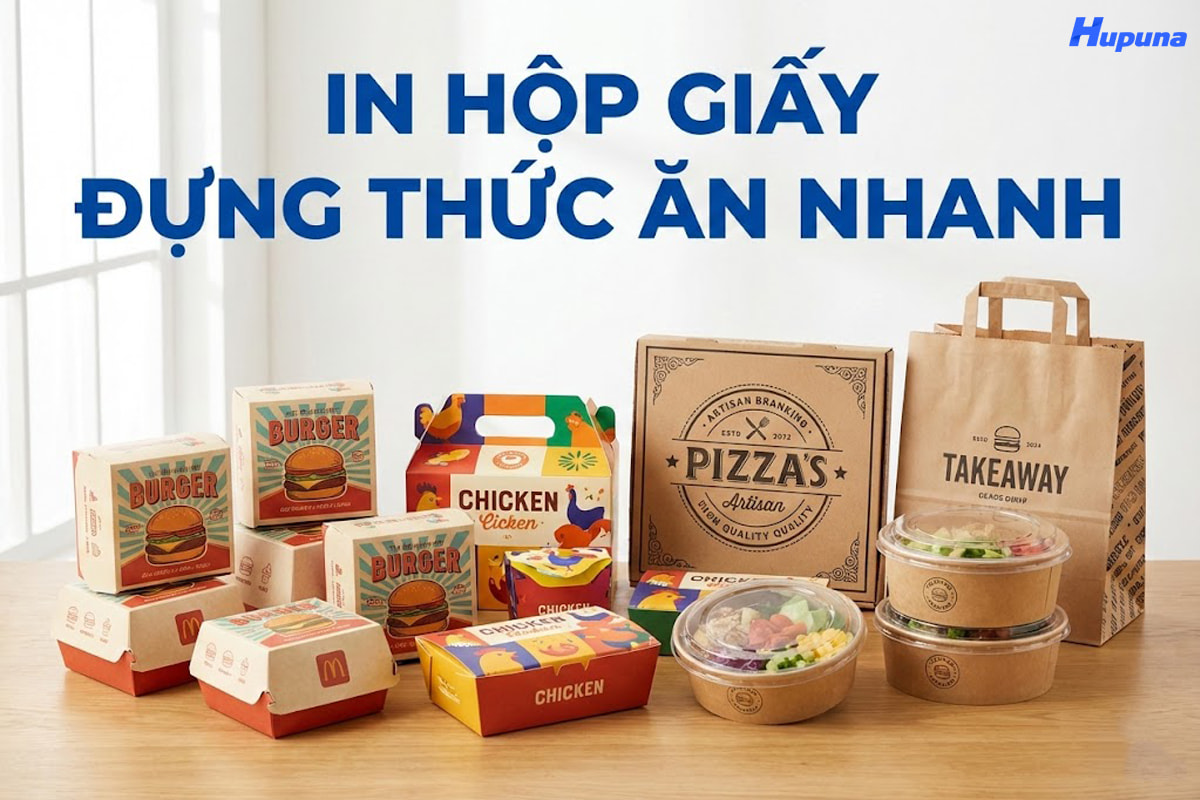 In hộp giấy đựng thức ăn nhanh