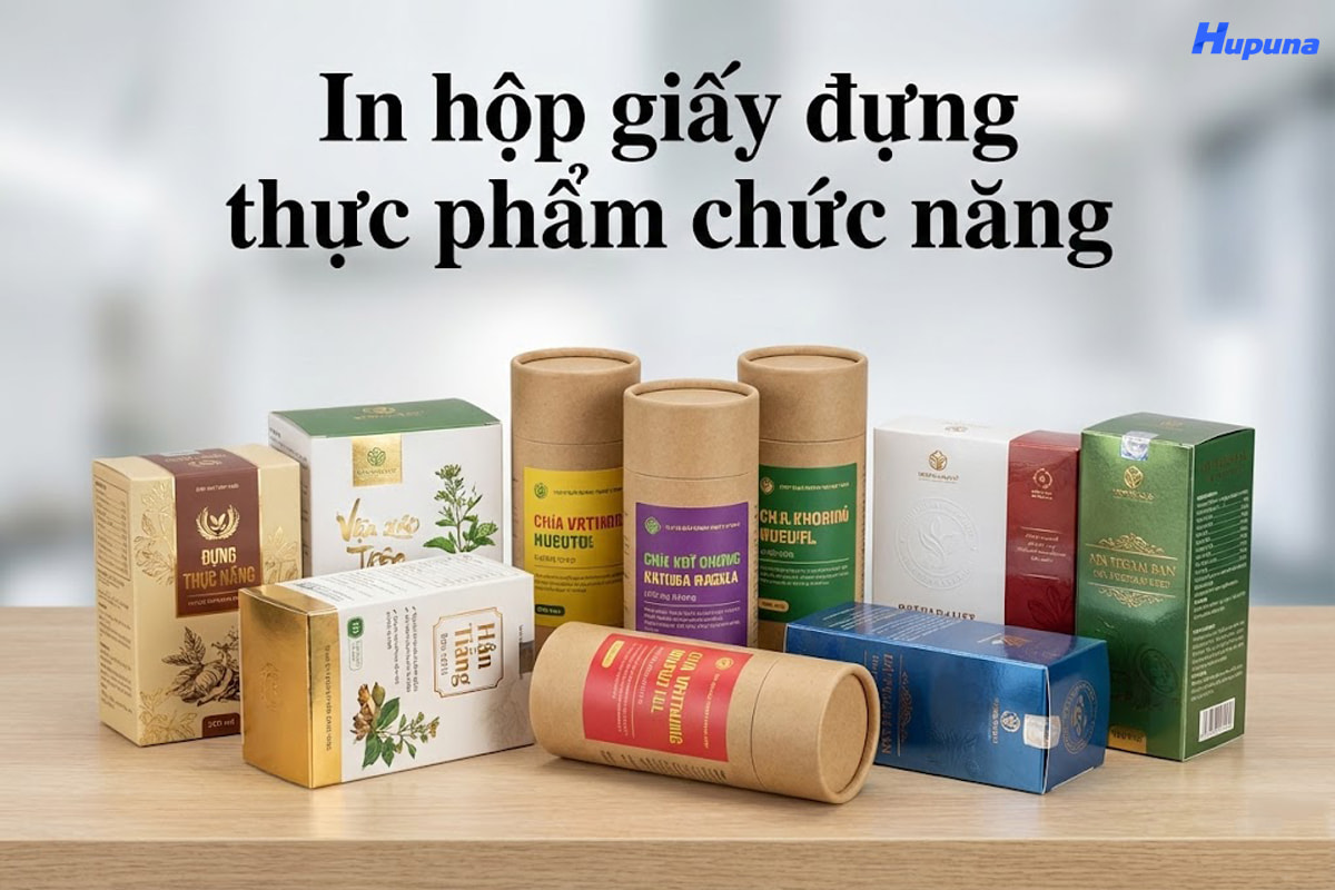 In hộp giấy đựng thực phẩm chức năng