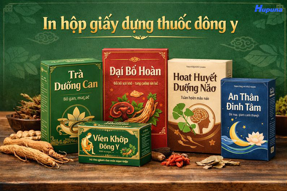 In hộp giấy đựng thuốc đông y