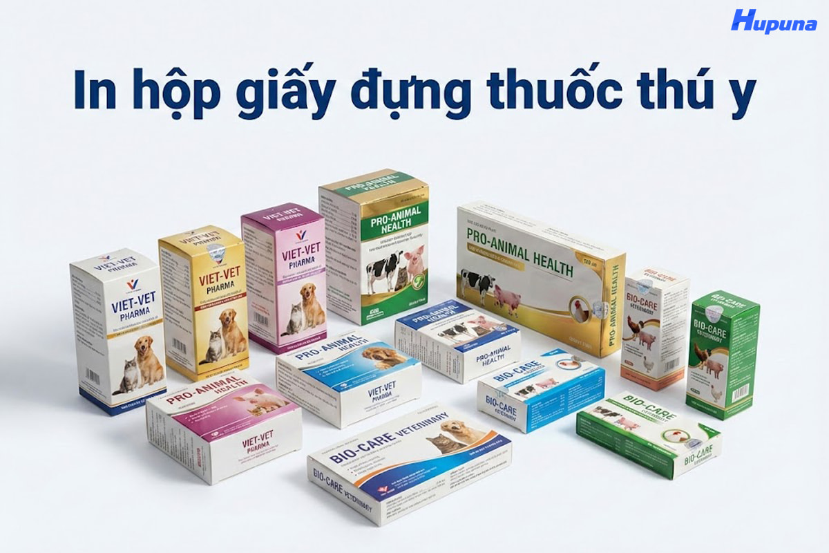 In hộp giấy đựng thuốc thú y