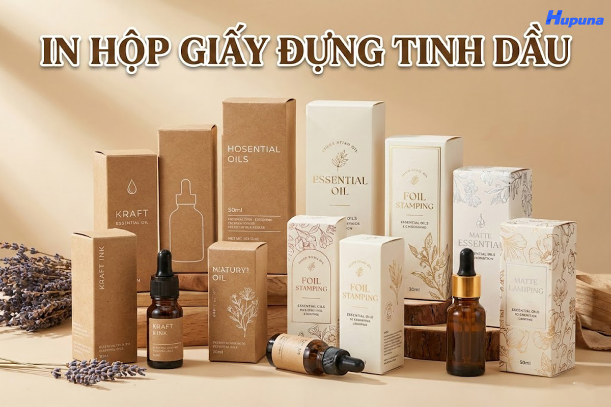 In hộp giấy đựng tinh dầu