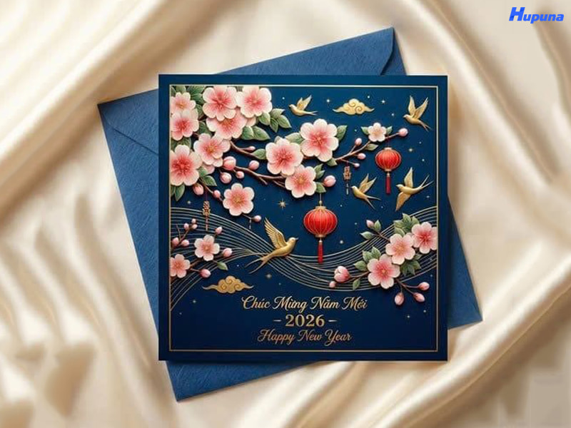 In thiệp chúc mừng năm mới giá rẻ tại Hupuna