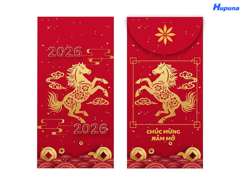 Kích thước bao lì xì tết con ngựa Bính Ngọ đựng vừa mọi mệnh giá