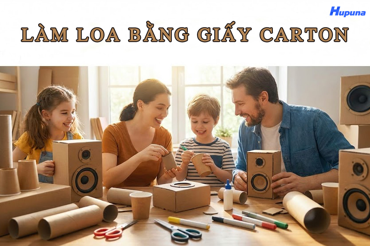 Cách làm loa bằng giấy carton cho bé sáng tạo không giới hạn