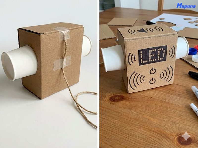 Làm loa điện tử bằng giấy carton