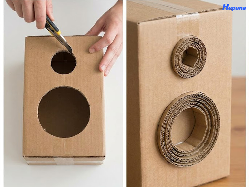 Làm loa thùng bằng giấy carton