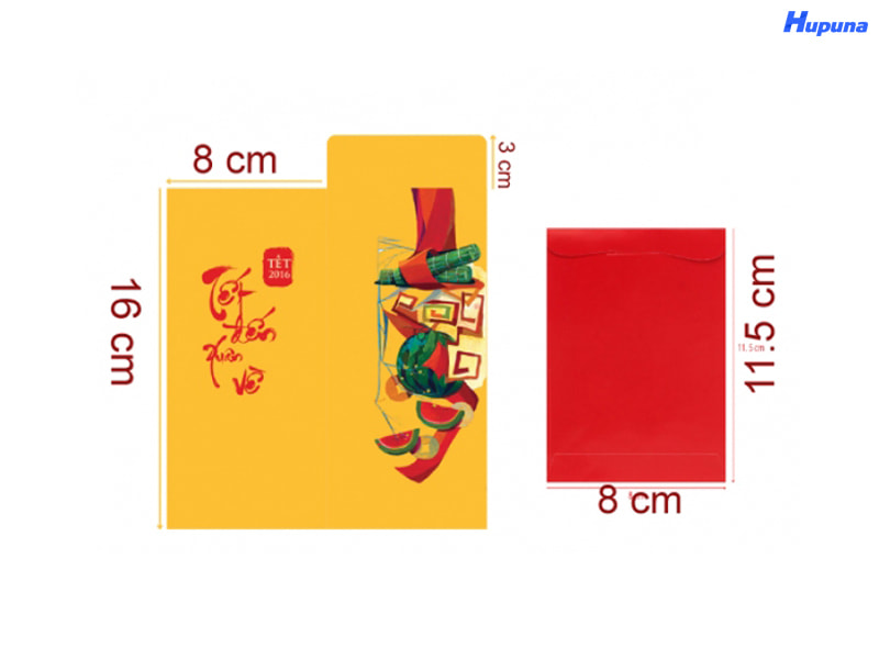 Quy cách in bao lì xì Tết chuẩn