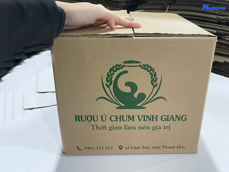 Thùng carton rượu ủ chum Vinh Giang do Hupuna sản xuất