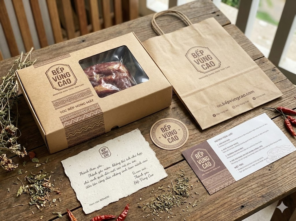 Trọn bộ giải pháp bao bì đựng thịt gác bếp cho doanh nghiệp