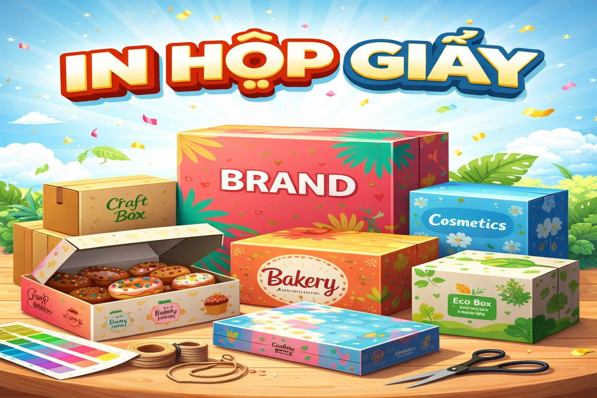 Dịch vụ in hộp giấy lấy ngay tại Hà Nội, HCM, free thiết kế