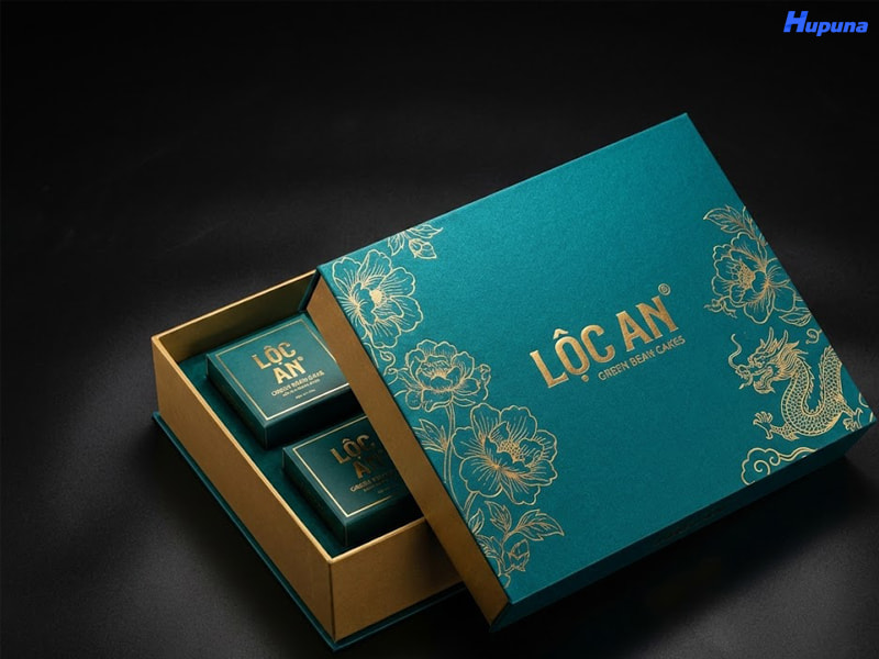 Hộp carton lạnh quà biếu của thương hiệu Lộc An