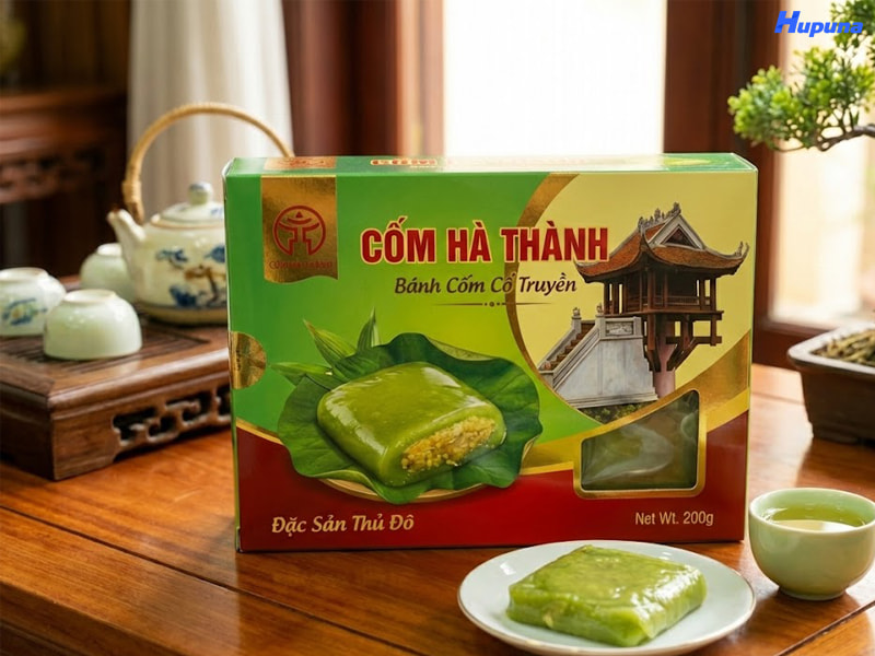 Hộp giấy Cốm Hà Thành do Hupuna sản xuất